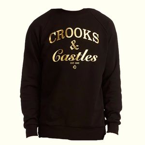 crewneck crooks & castle in black